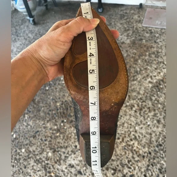 Corral Distressed Black Embroidered Heeled Boots - Picture 15 of 16